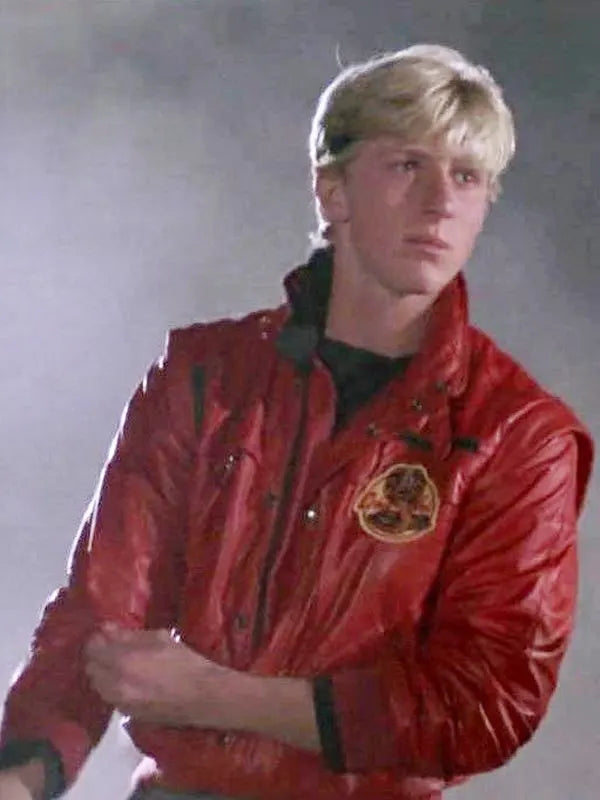 Johnny Lawrence William Zabka Cobra Kai Red Real Leather Jacket