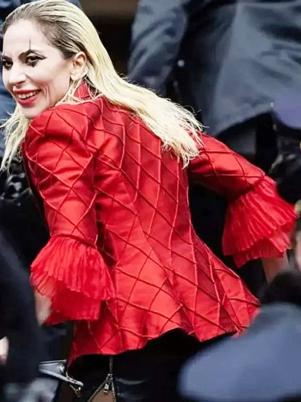 Joker Folie à Deux 2024 Harley Quinn Red Frill Blazer