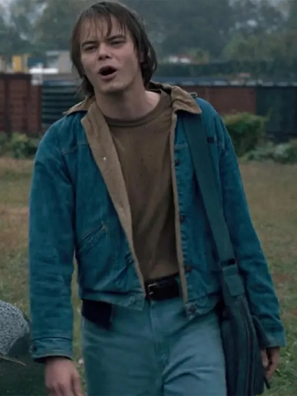 Jonathan Byers TV Series Stranger Things Charlie Heaton Blue Denim Jacket