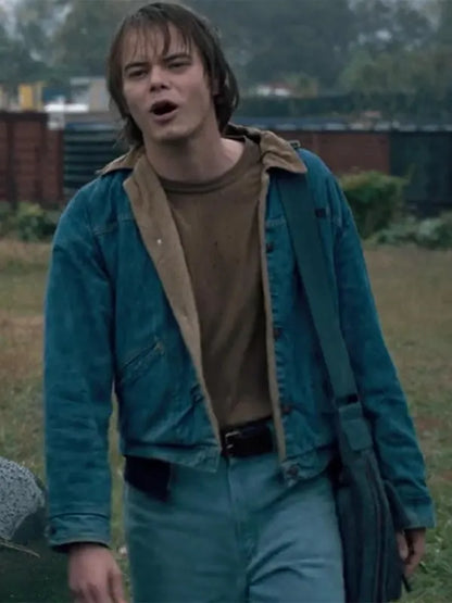 Jonathan Byers TV Series Stranger Things Charlie Heaton Blue Denim Jacket