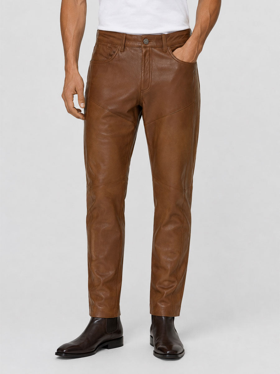 Tan Leather Pants