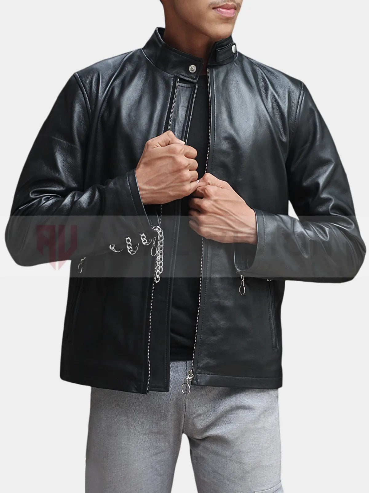 Joseph Quinn Black Leather Jacket
