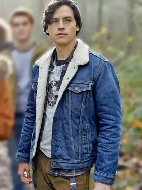 Jughead Jones Riverdale Cole Sprouse Shearling Blue Denim Jacket