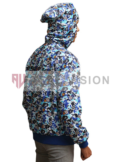 Juice Wrld Bape Blue Hoodie
