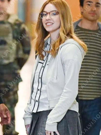 Julia Carpenter Movie Madame Web 2024 Sydney Sweeney Off White Hooded Jacket