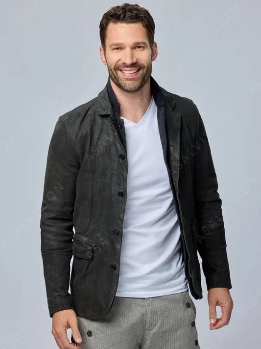 Junebug 2024 Aaron O’connell Black Leather Jacket