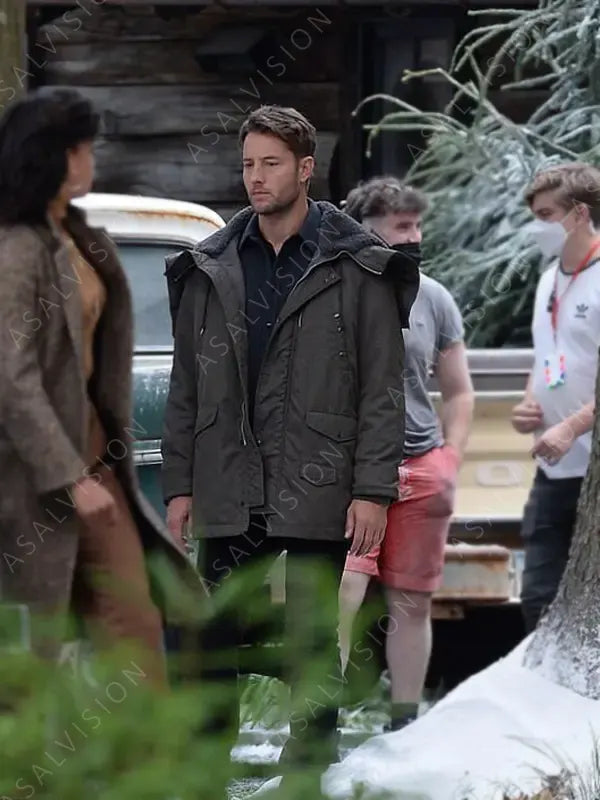Justin Hartley Green Parka Jacket