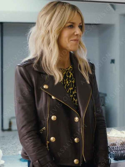 Kaitlin Olson TV Series Hacks Season 3 DJ Vance Black Leather Jacket