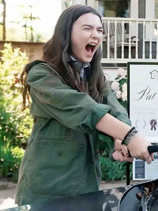 Kaitlyn McKay Movie Little Wing 2024 Brooklynn Prince Green Hooded Jacket