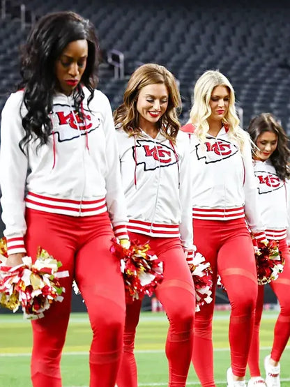 Kansas City KC Chiefs White Cheerleaders Fleece Hoodie