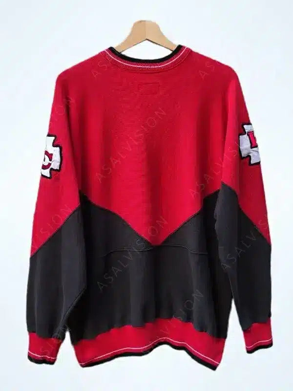Kansas City Taylor Swift Chiefs Spellout Red And Black Sweatshirt