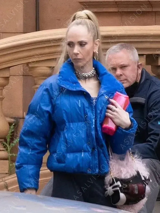 Keeley Jones Ted Lasso Season 3 Puffer Blue Jacket