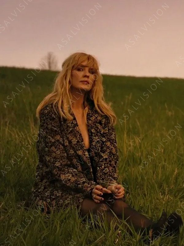 Kelly Reilly TV Series Yellowstone S05 Beth Dutton Floral Blazer Coat
