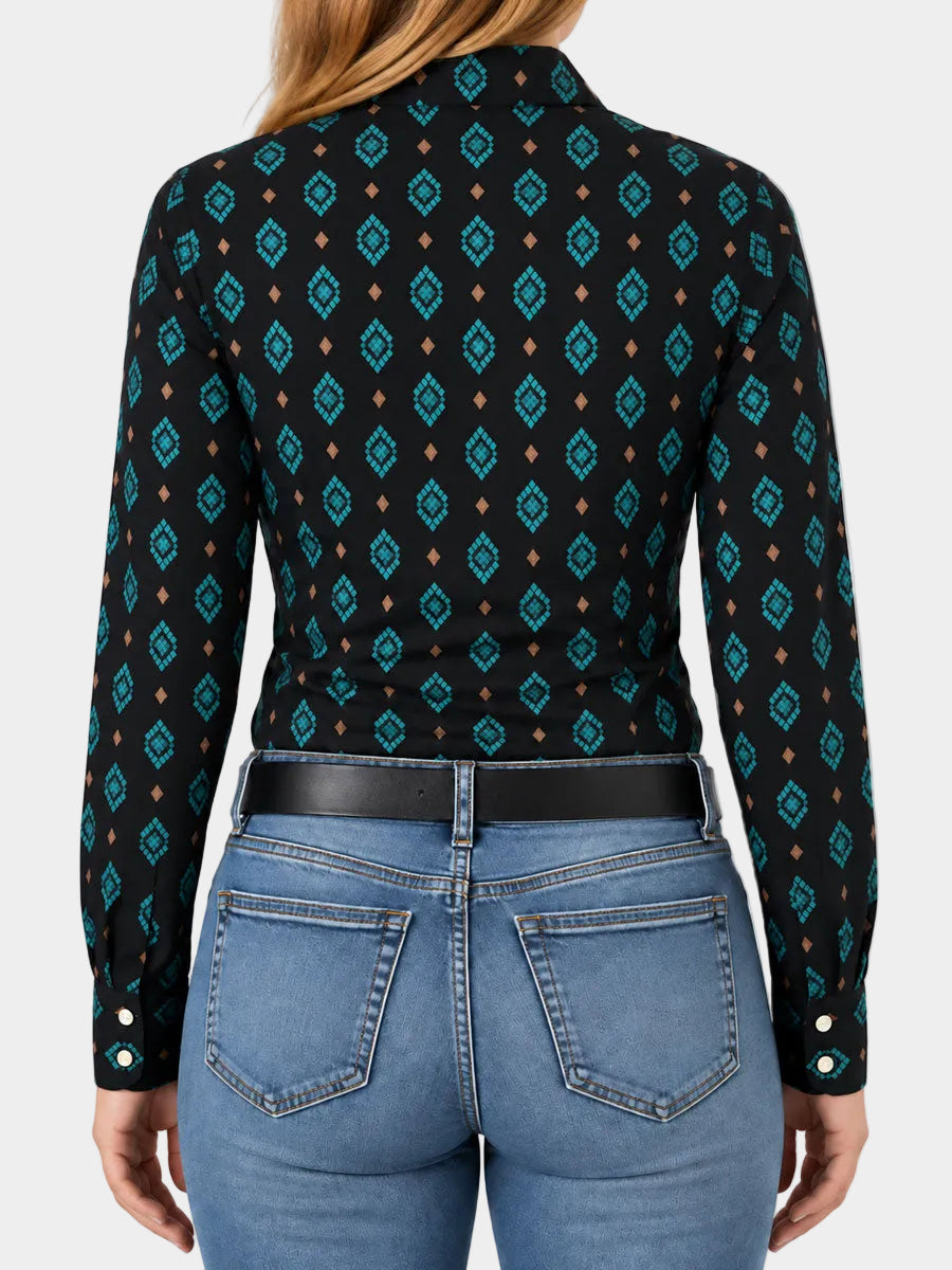 Beth Dutton Printed Green And Black Shirt