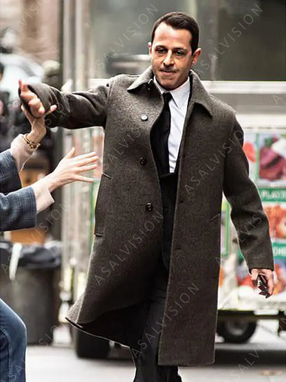 Kendall Roy Succession S04 Jeremy Strong Gray Trench Coat