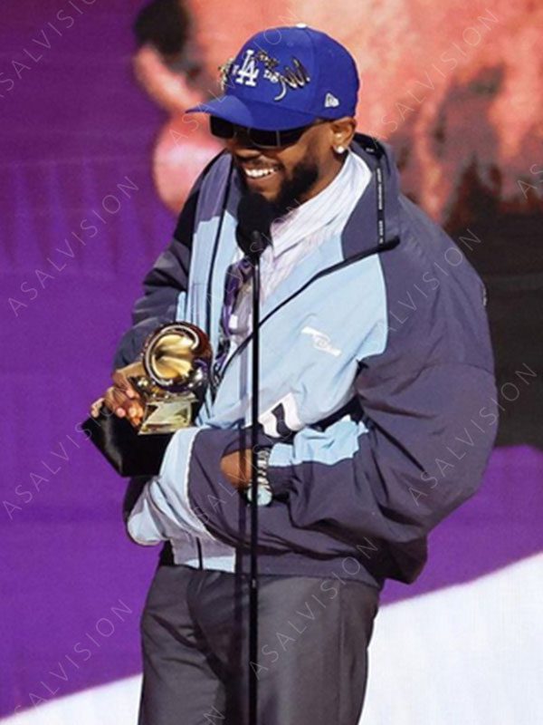 Kendrick Lamar Grammys Awards 2023 Blue Cotton Jacket