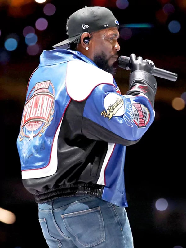 Kendrick Lamar Super Bowl LIX Halftime Show Leather Jacket