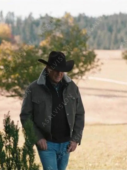 Kevin Costner Brown Corduroy Jacket