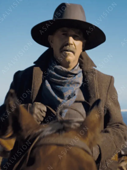 Kevin Costner Grey Trench Coat