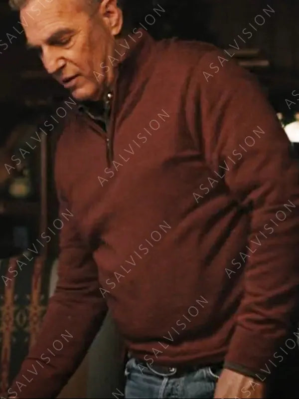 Kevin Costner TV Series Yellowstone S04 John Dutton Maroon Sweatshirt