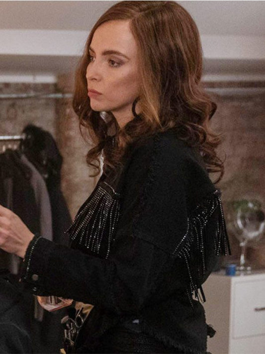 Killing Eve Jodie Comer Black Denim Jacket