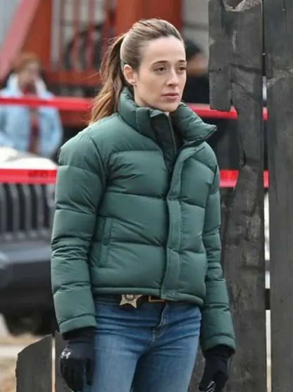 Kim Burgess Chicago P.D. S12 Marina Squerciati Puffer Jacket 
