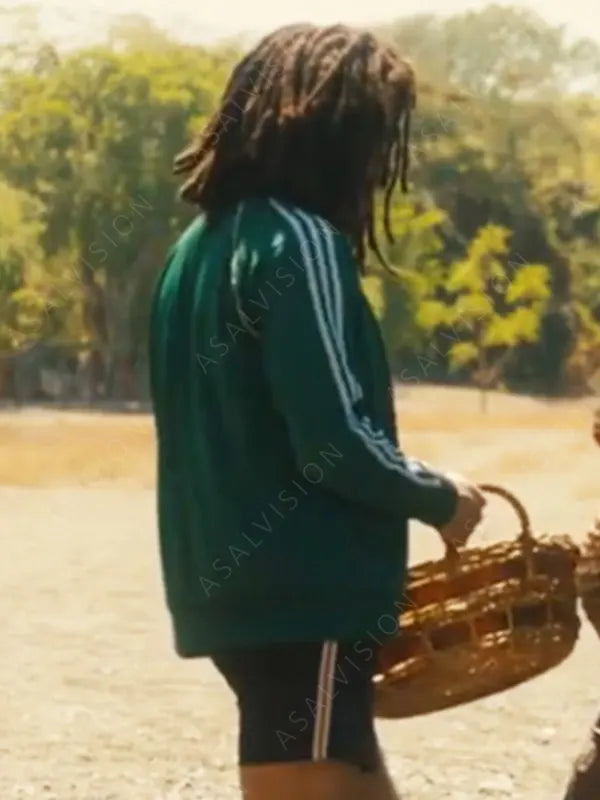 Kingsley Ben-Adir Bob Marley One Love 2024 Bob Marley Green Track Jacket