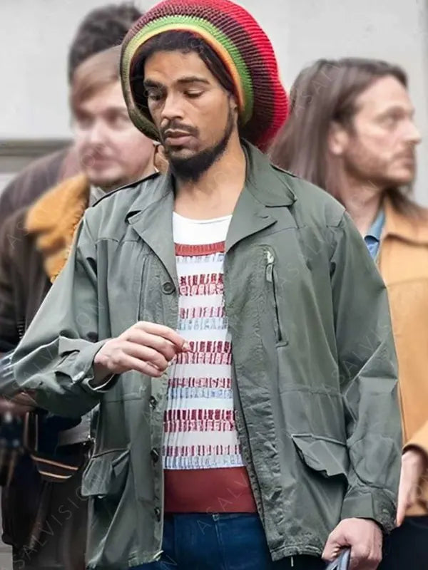 Kingsley Ben-Adir Movie Bob Marley One Love 2024 Bob Marley Cotton Jacket