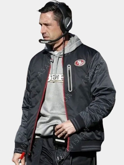 Kyle Shanahan 49ers Bomber Black Jacket