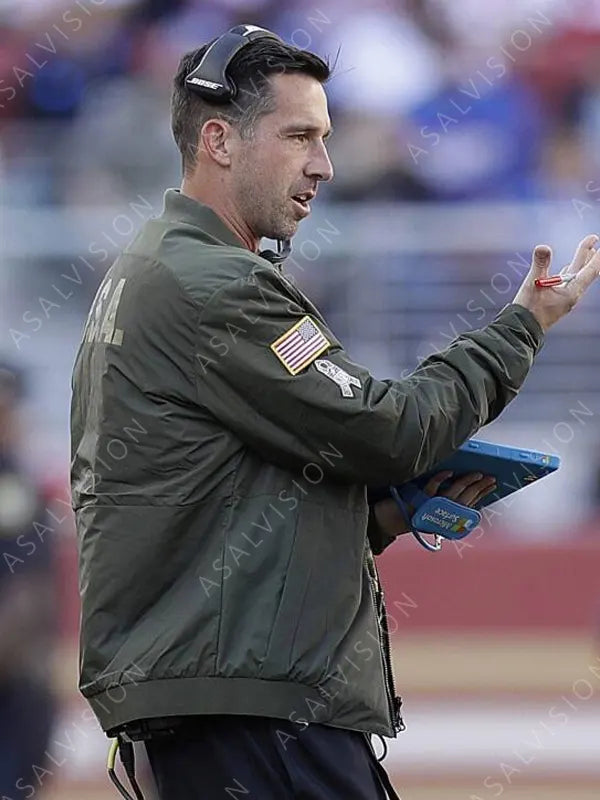 Kyle Shanahan 49ers Bomber Patches Jacket