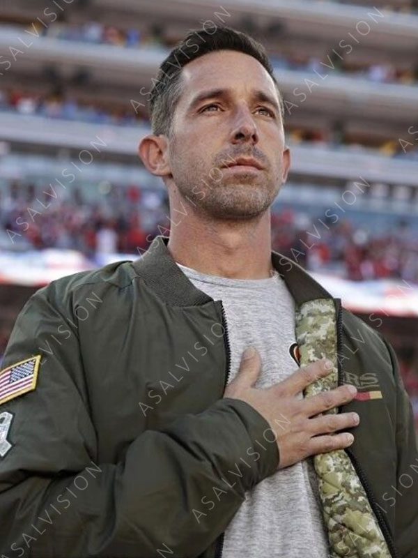 Kyle Shanahan San Francisco 49ers Bomber Patches Jacket