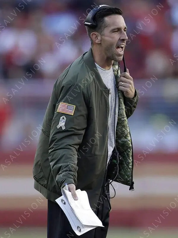 Kyle Shanahan San Francisco 49ers Bomber Patches Jacket