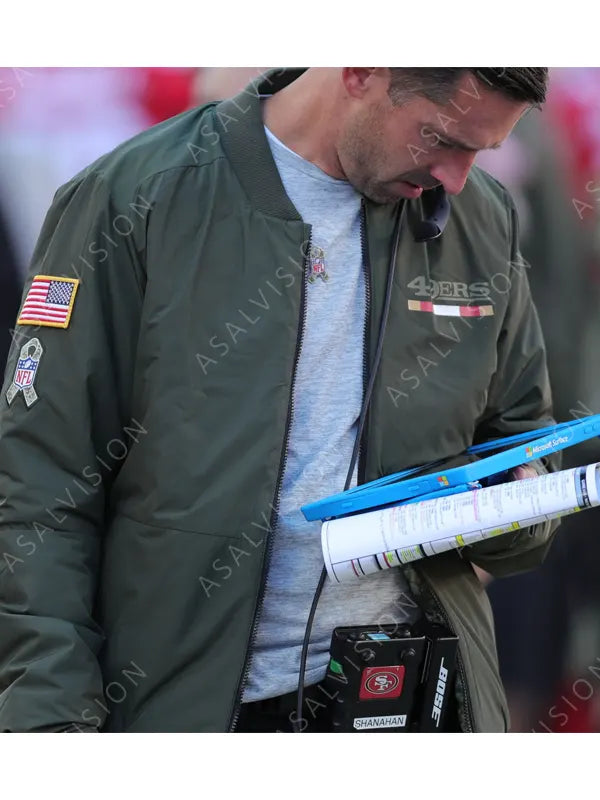 Kyle Shanahan San Francisco Bomber Patches Jacket