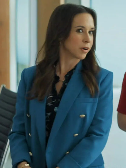 Lacey Chabert Movie His & Hers 2024 Dana Blue Blazer