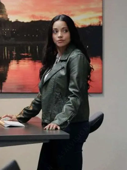 Lacey Quinn Found TV Show Season 1 Gabrielle Walsh Green Leather Jacket