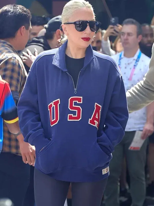 Lady Gaga 2024 Olympics USA Fleece Jacket
