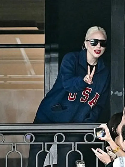 Lady Gaga 2024 Olympics USA Half Zip Jacket