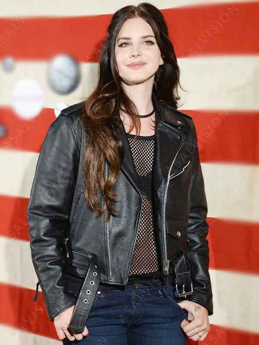 Lana Del Rey Black Leather Jacket