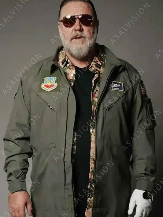 Land of Bad 2024 Eddie Grimm Green Cotton Jacket