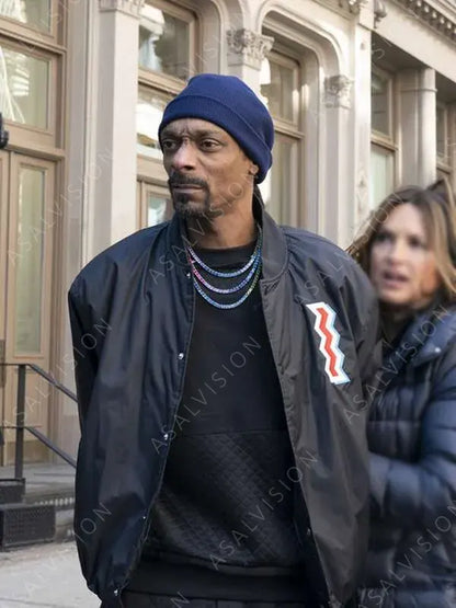 Law & Order Special Victims Unit Banks Black Bomber Jacket