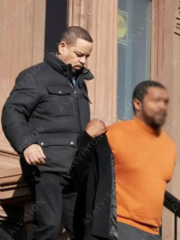 Law & Order Special Victims Unit S21 Odafin Tutuola Black Puffer Jacket