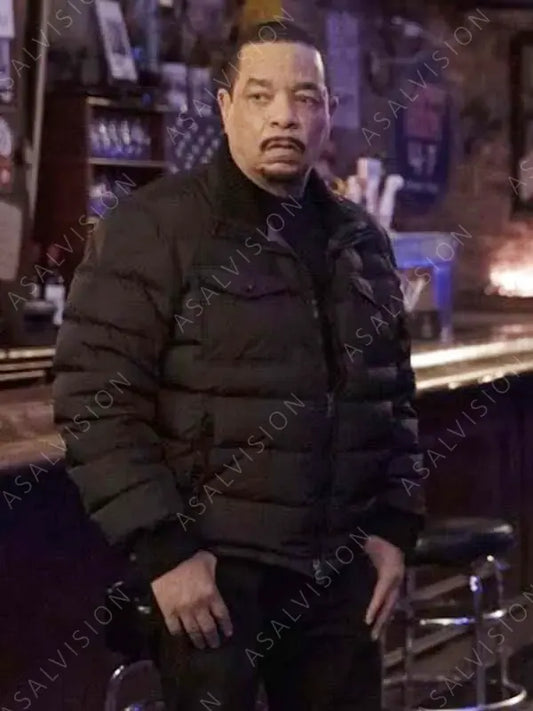 Law and Order SVU Odafin Tutuola Black Puffer Jacket