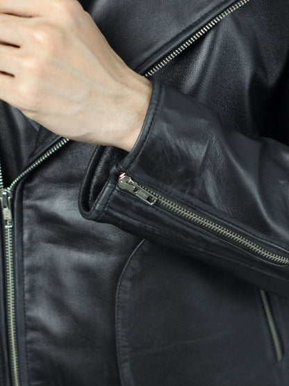 Malvorn Vintage Biker Black Jacket
