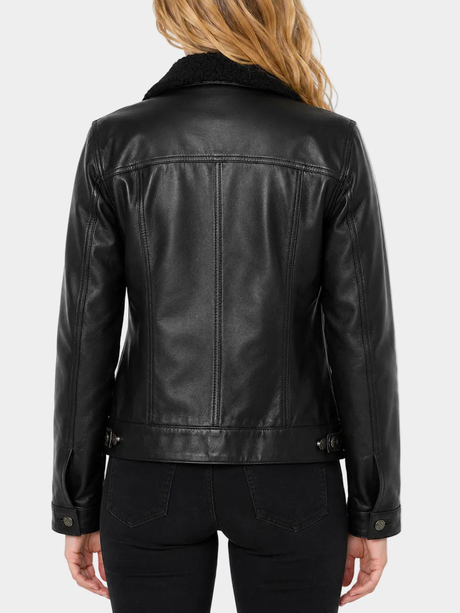 Leather jacket women