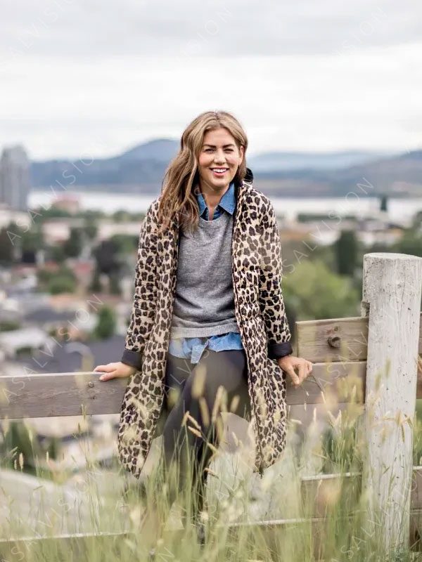 Leopard Print Hooded Coat