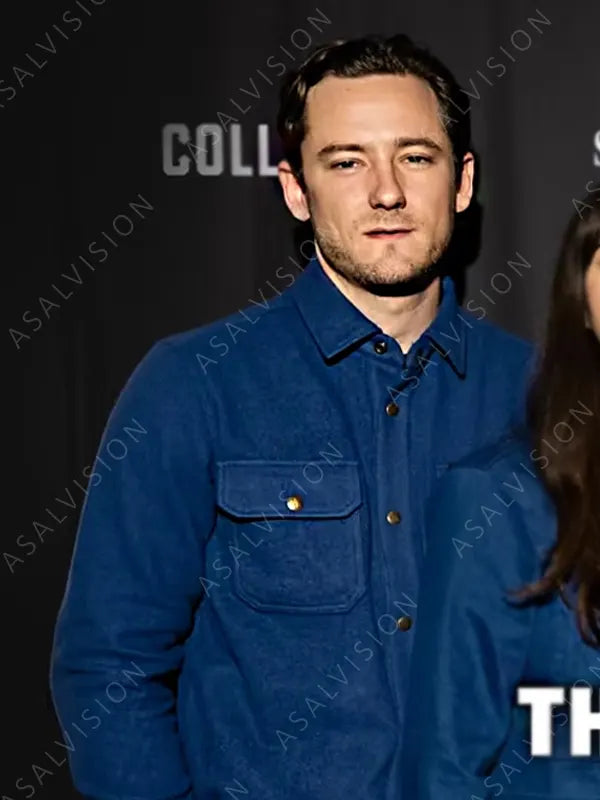 Lewis Pullman The Starling Girl 2023 Owen Taylor Blue Wool Jacket