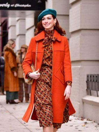 Lexi Modern Love Orange Wool Coat 3