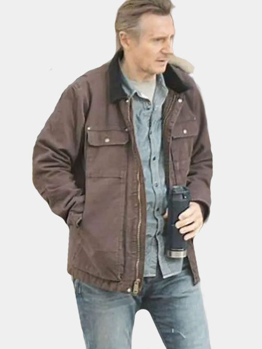 Liam Neeson Honest Thief Cotton Brown Jacket