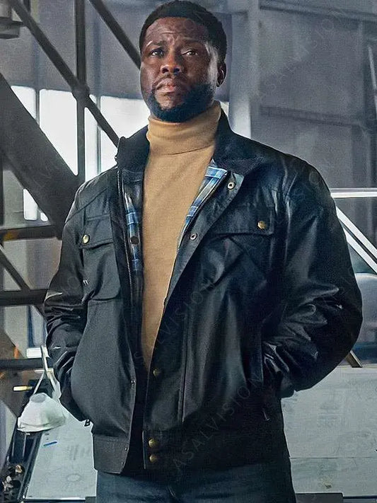 Lift 2024 Kevin Hart Black Cotton Jacket