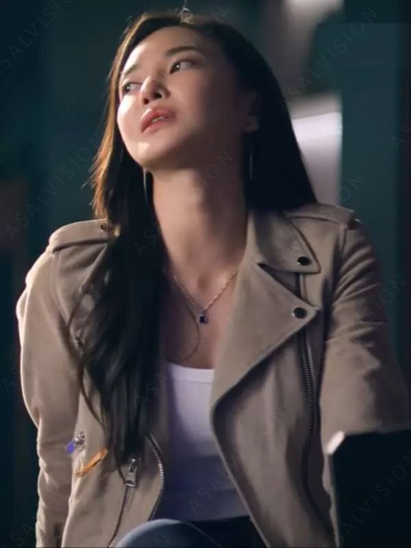 Lift 2024 Mi-Sun Beige Biker Suede Leather Jacket